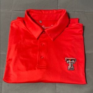 Under Armour Texas Tech polo. Size Large